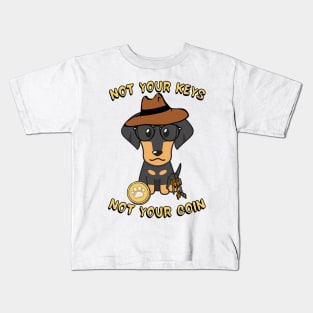 not your keys not your coin dachshund Kids T-Shirt
